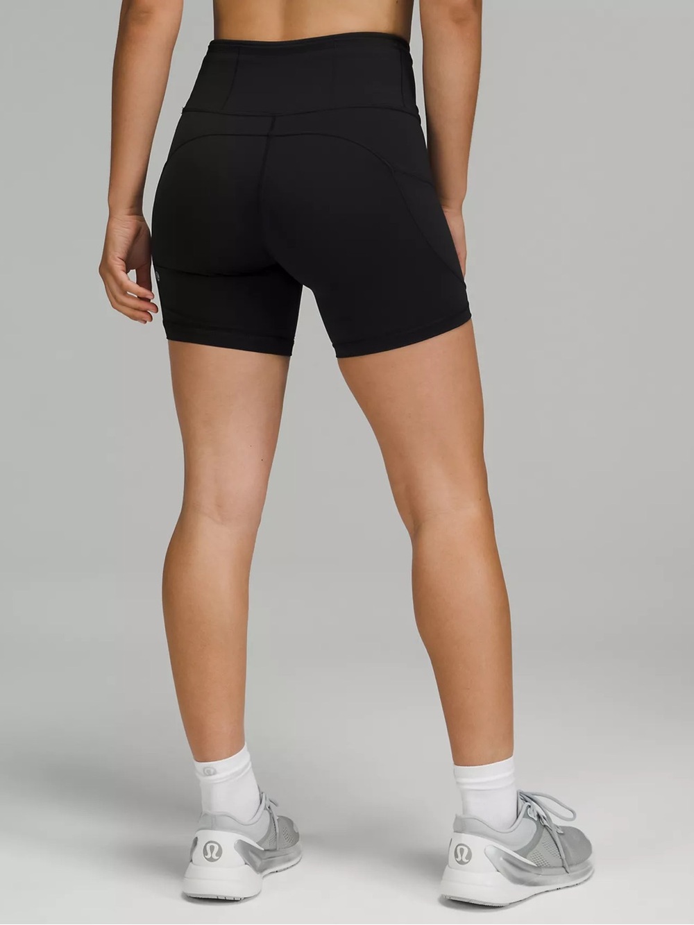 Lululemon Fast and Free High-Rise Short 6" Pockets Sz 6 Black - Picture 3 of 9